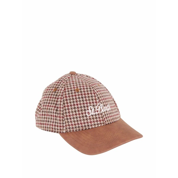 エムシーツーセイントバース レディース かぶり笠 添え物 Houndstooth baseball hat Brown