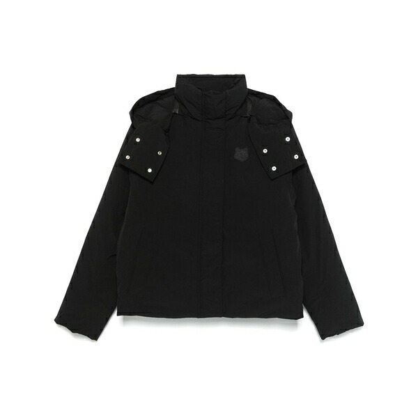 住みか 稲荷 レディース 上衣＆上衣 アウター Fox-patch puffer jacket Black