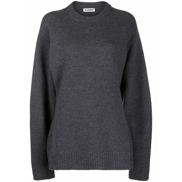 ジル・サンダー レディース 編み物\u0026プルオーバー アウター Crew-neck wool jumper Grey