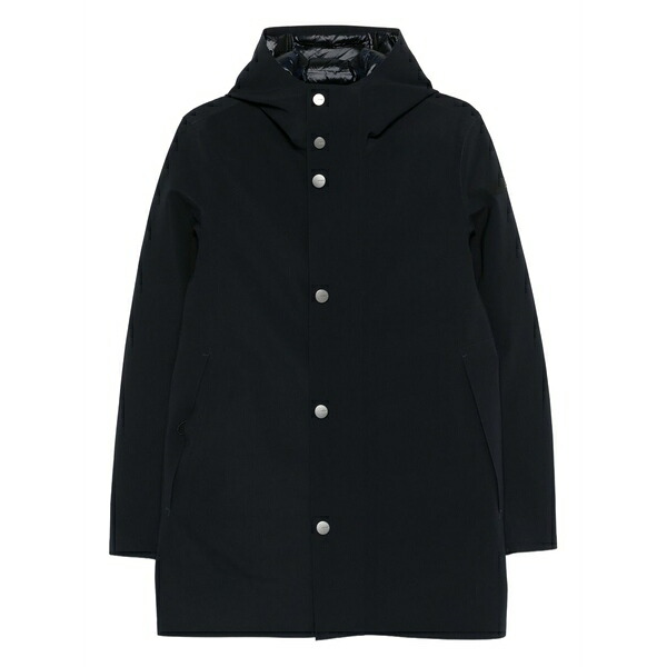 アールアールディ メンズ 厚地の外套 アウター Hooded button coat Blue
