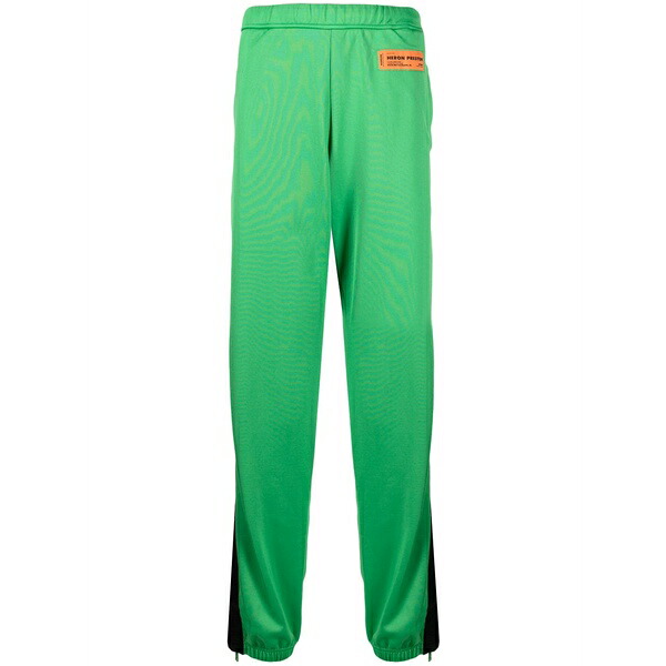戸呂 プレストン メンズ 心地好いズボン下 ボトムス Logo-patch track trousers Green