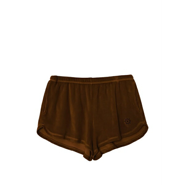 キセレナ レディース 心地よいズボン下 ボトムス Hub terry-cloth shorts Brown