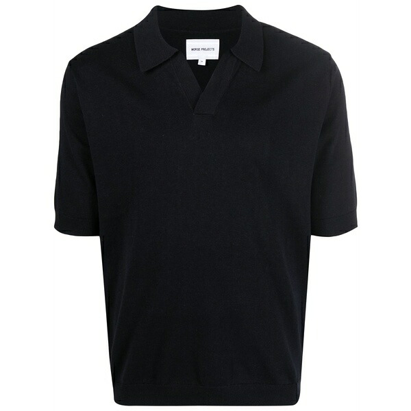 北の方事業計画 メンズ 編み物\u0026プルオーバー アウター V-neck polo sweater Blue