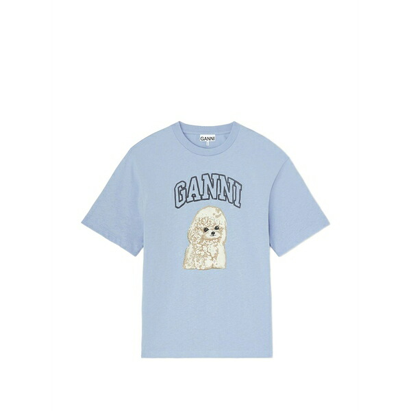 ガニー レディース ティーシャツ トップス Logo-print t-shirt Blue