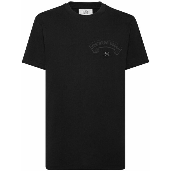 フィリップ飾り気のない メンズ ティーシャツ トップス Logo-print t-shirt Black