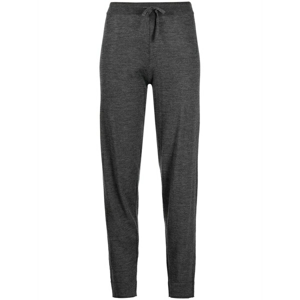 カシミヤ はたご屋 優しいこと レディース 心地好いズボン下 ボトムス Fine-knit drawstring-waist trousers Grey
