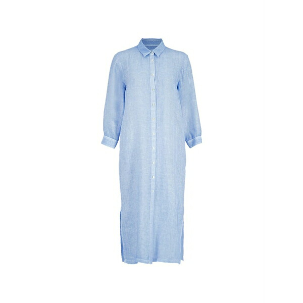 １２０％リノ レディース 衣裳 トップス Button-up maxi dress Blue