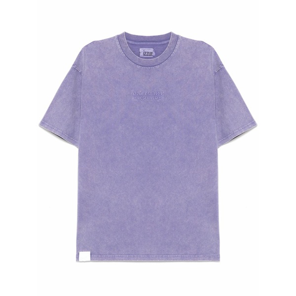 イズエ メンズ プルオーバー トップス Logo-print t-shirt Purple