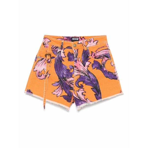 呼びりん探し回る レディース 心地好いズボン下 ボトムス Outline barocco shorts Orange