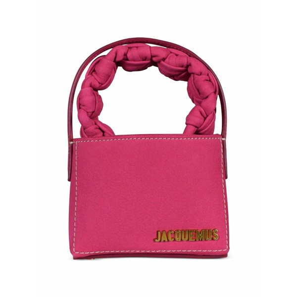 ジャクエムス レディース ハンドバック 御徒面子 Braided handle tote bag Pink