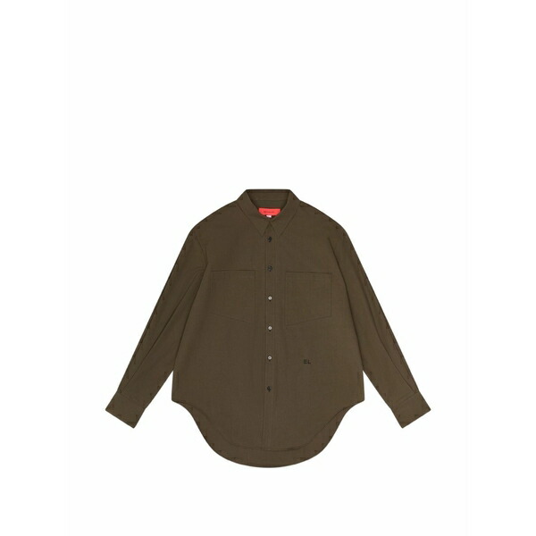 エコーズ・ラッタ メンズ ティーシャツ トップス Button-down shirt Brown