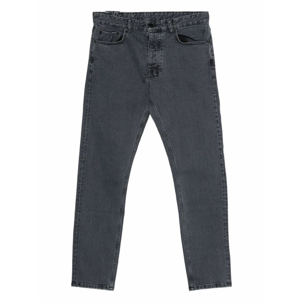 スビ メンズ ジーンズズボン下 ボトムス Button-fly straight jeans Black