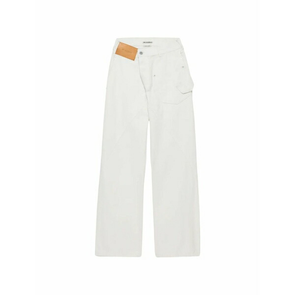 J.W.アンダーソン メンズ ジーンズズボン下 ボトムス Logo-patch denim jeans Neutrals