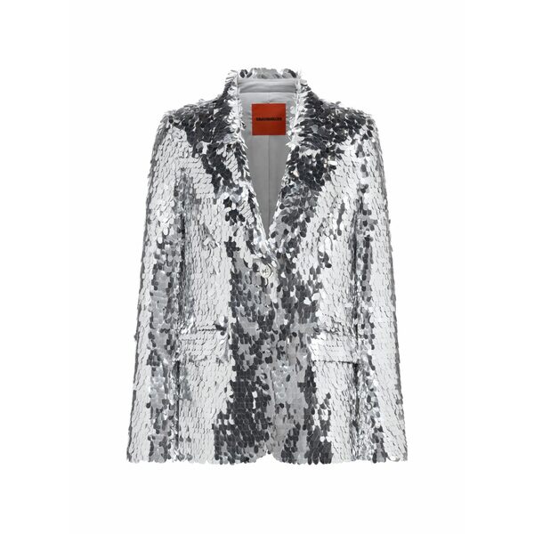 サイモン銀鏡 レディース 上衣＆上衣 アウター Leon sequin-embellished blazer Silver