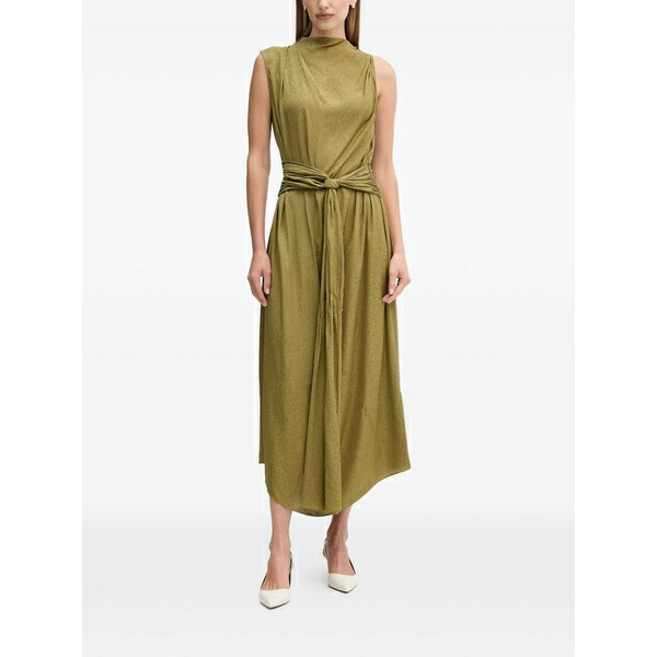 ホスイントロピア レディース 衣裳 トップス Tie-waist sleeveless MIDI dress Green