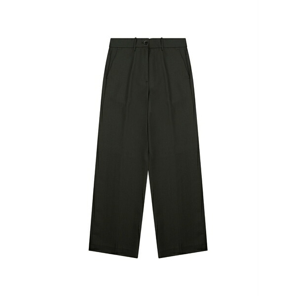 野球クラブ はたご屋 ザ 昼まえ レディース 心地好いズボン下 ボトムス Fiamma wide-leg trousers Green