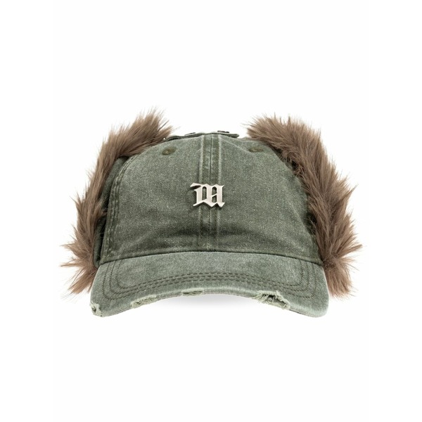 ミスビヘイブ メンズ 鳥打ち帽 付属物 Sankt moritz fur cap Green