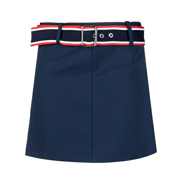 ピンコ レディース スコート ボトムス Belted-waist mini skirt Blue