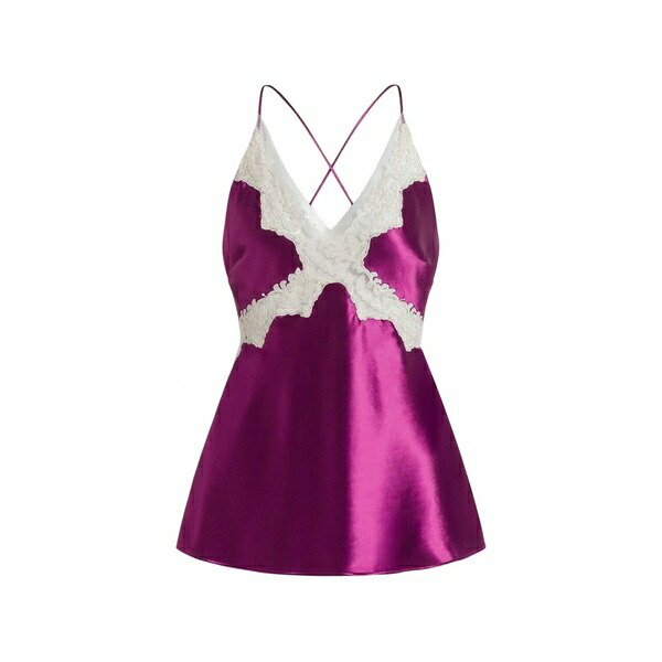 アルベルタ フェレッティ レディース プルオーバー トップス V-neck lace-detail top Purple
