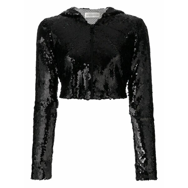 フェイスコネクション レディース 上衣＆上衣 アウター Sequin-embellishment jacket Black