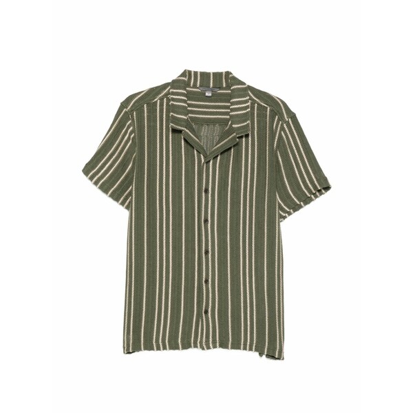 ジョンバルベイトス メンズ プルオーバー トップス Stripe-pattern crochet-knit shirt Green