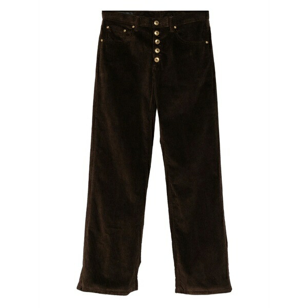 ドンダップ レディース 心地よいズボン下 ボトムス Buttoned corduroy pants Brown