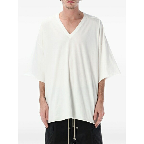 リックオウエンス メンズ プルオーバー トップス Tommy v-neck t-shirt White