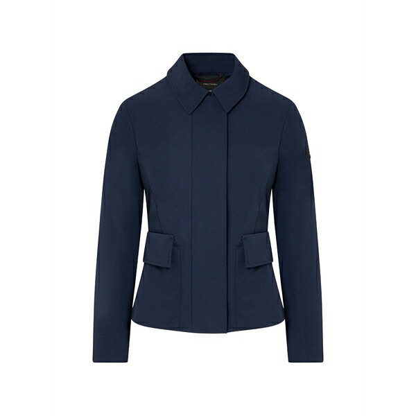 ピューテリー レディース 上衣＆上衣 アウター Xila quilted-panel flap-pocket jacket Blue