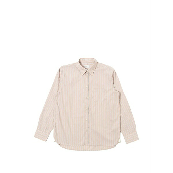 ユニバーサルワークス メンズ プルオーバー トップス Lazy day striped pocket shirt Neutrals