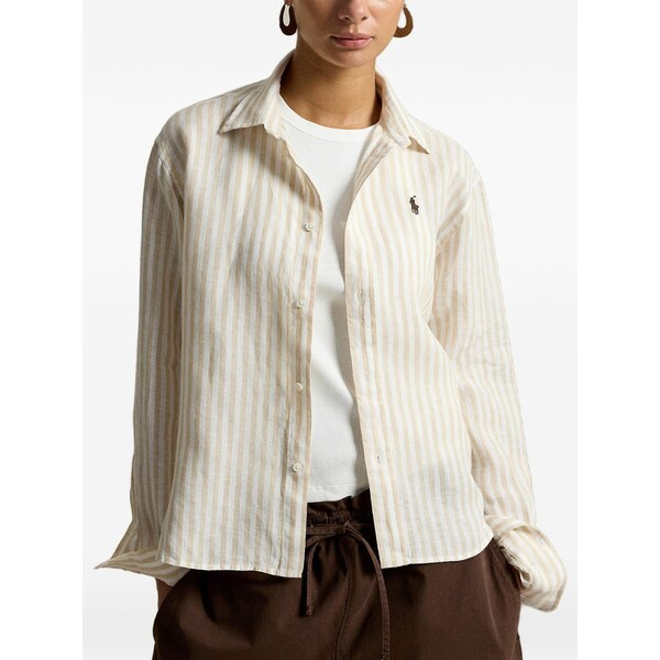 ラルフローレン レディース ティーシャツ トップス Striped-pattern shirt Neutrals