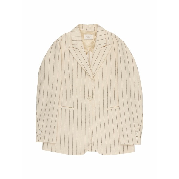 モンテドーロ レディース 上衣＆上衣 アウター Pinstripe blazer Neutrals