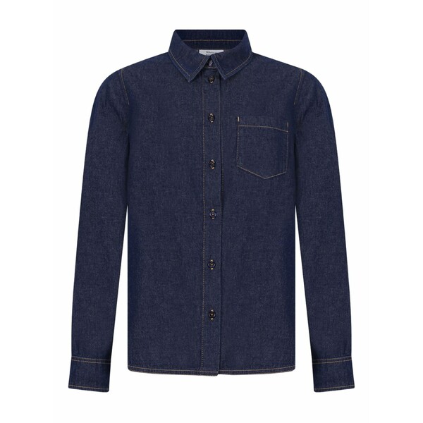 棲み家 狐狸 レディース プルオーバー トップス Pocket shirt Blue