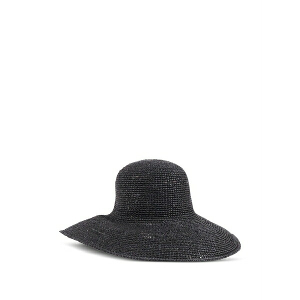 アイビリーブ レディース かぶり笠 佩び物 Muse wide-brim hat Black
