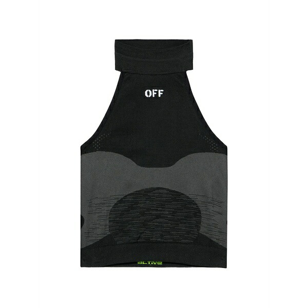 象牙色 レディース カットソー トップス Racing seamless tank top Black