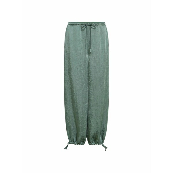 マレーラ レディース 心地好いズボン下 ボトムス Crinkle twill drawstring trousers Green