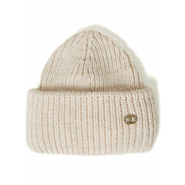ツイン書き割り レディース かぶり笠 添え物 Oval t ribbed knit beanie Neutrals