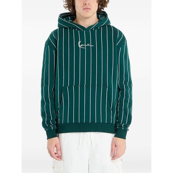 長い巻き毛 カナイ メンズ パーカー・スウェットシャツ アウター Small signature essential pinstripe hoodie Green
