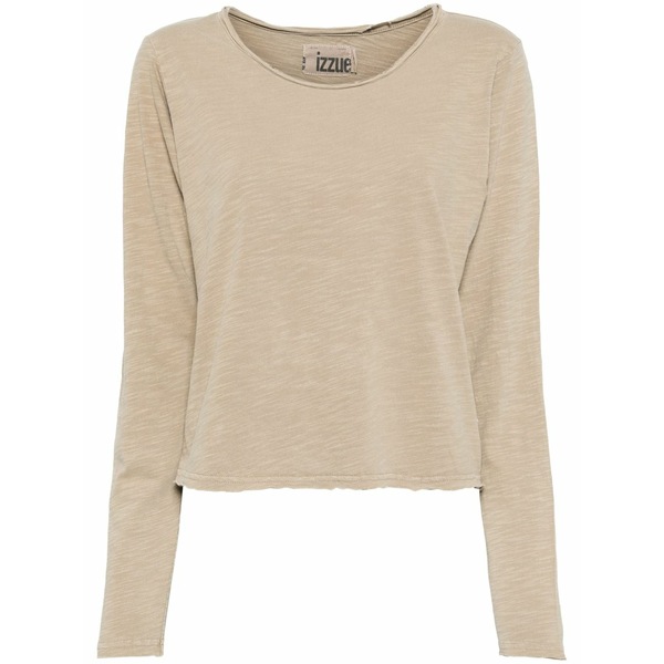 イズエ レディース ティーシャツ トップス Long-sleeved t-shirt Neutrals