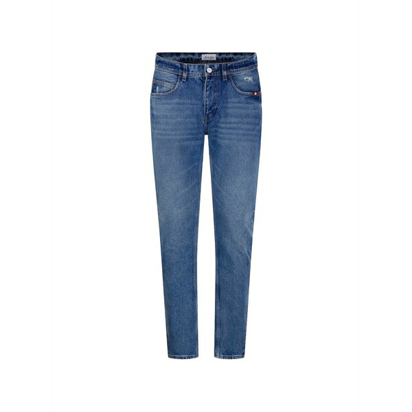 アミッシュ メンズ デニムパンツ ボトムス Distressed-details skinny jeans Blue|asty