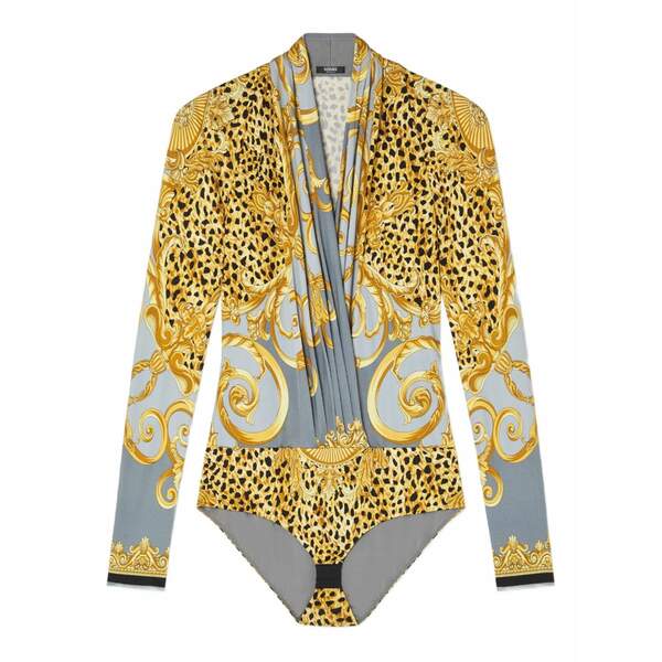 ヴェルサーチ レディース プルオーバー トップス Graphic-print bodysuit Yellow