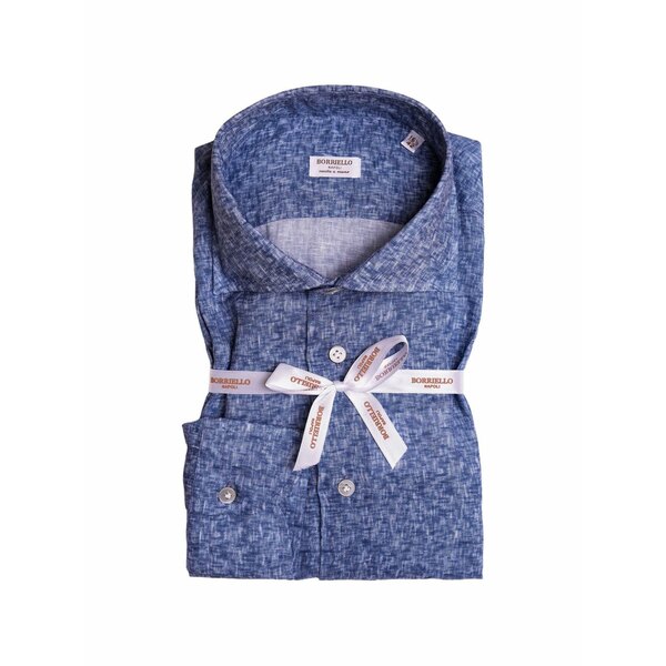 ボリエッロ メンズ プルオーバー トップス Spread-collar shirt Blue