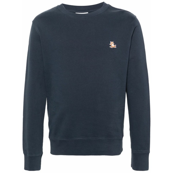 棲み家 狐狸 メンズ パーカー・スウェットシャツ アウター Fox-motif sweatshirt Blue