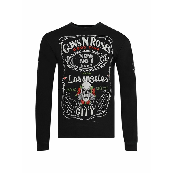 お手伝いさん ウォーン メンズ プルオーバー トップス Guns n roses graphic t-shirt Black