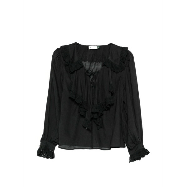 リキソー レディース プルオーバー トップス Milia ruffled lace-trim blouse Neutrals