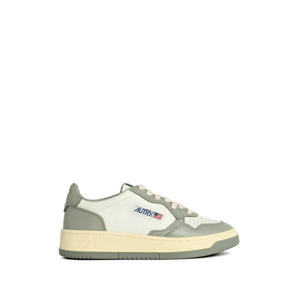 オートリー レディース スニーカー シューズ Embroidered logo medalist leather sneakers Grey