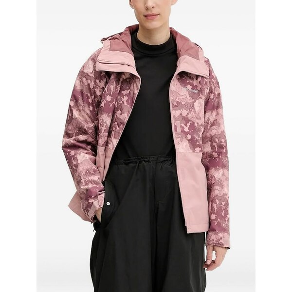 コロンビア レディース 上衣＆上衣 アウター Hikebound￠￠ hooded camouflage-print performance jacket Pink