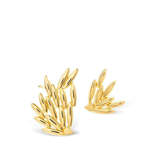 フェデリカ・トシ レディース ピアス＆イヤリング アクセサリー Orecchini leaf design earrings Gold｜asty