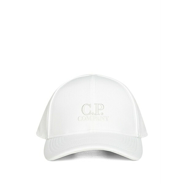 シーピーカンパニー メンズ 鳥打ち帽 付属物 Logo-embroidered hat White