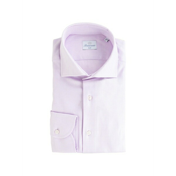 ブランカッチオ メンズ プルオーバー トップス Textured slim-fit shirt Pink
