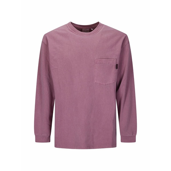 グラミチ メンズ プルオーバー トップス Patch-pocket long-sleeved t-shirt Red